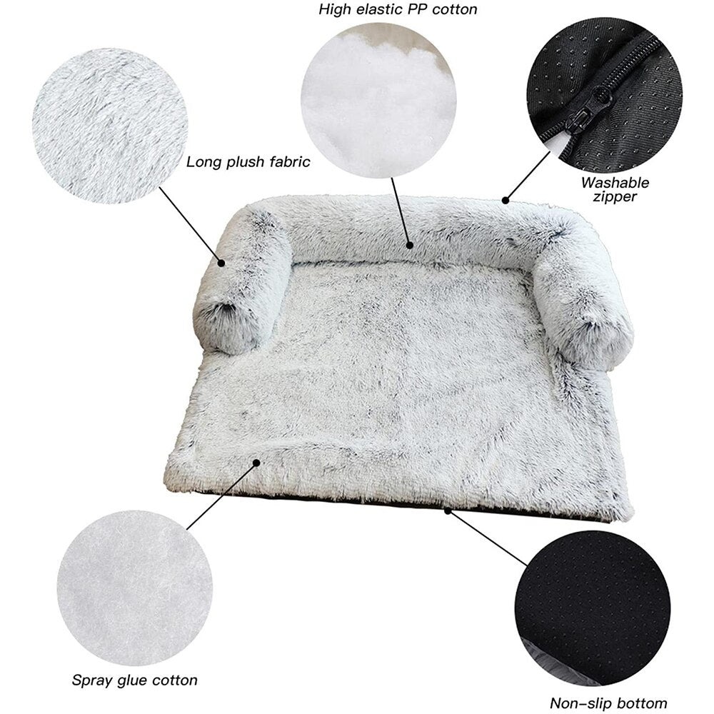Calming Dog Bed with Sofa Extension